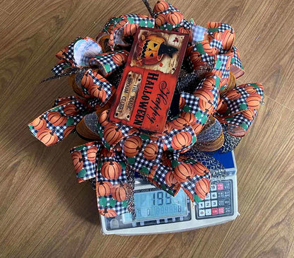 Halloween Decoration Wreath Pumpkin Name Plate Door Ornaments